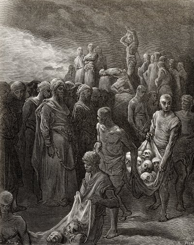 Richard I (1157-99) Løvehjerte massakrer fanger i represalier, illustrasjon fra 