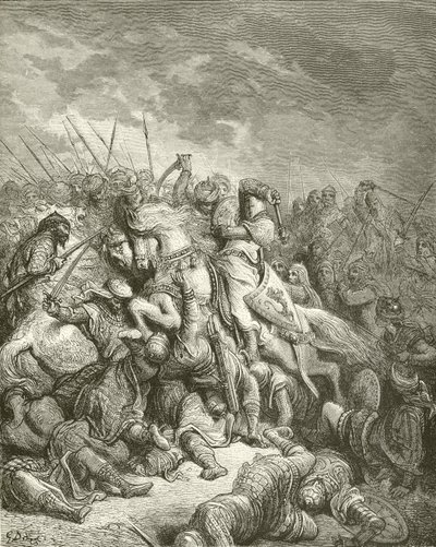 Richard i slaget ved Arsur av Gustave Dore