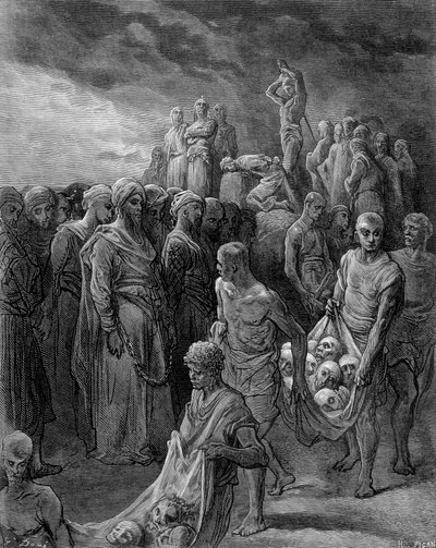 Richard, ved hjelp av represalier, fikk fangene henrettet - gravering av Gustave Doré av Gustave Dore