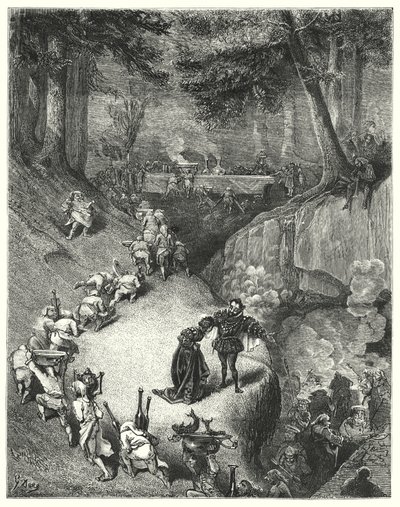 Riquet a La Houppe; Ricky of the Tuft (gravering) av Gustave Dore