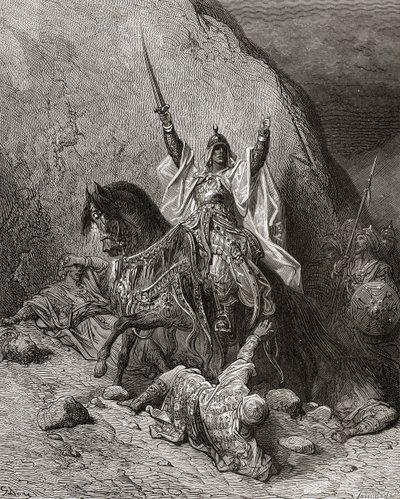 Saladin Yusuf (d.1173) Sultan under andre korstog, illustrasjon fra 