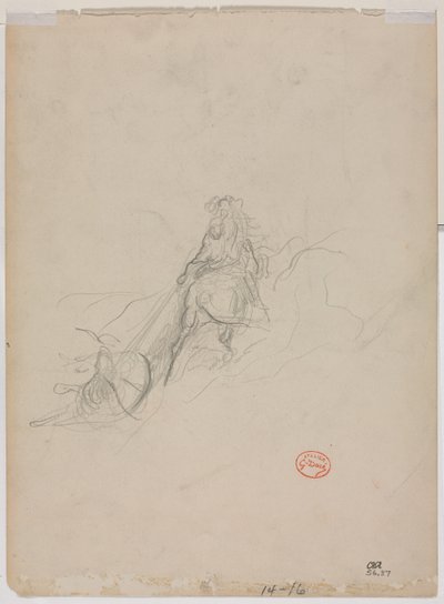 Skisse av jaktscene, ca. 1868. av Gustave Dore