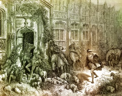 Tornerose-gravering av Gustave Doré. av Gustave Dore