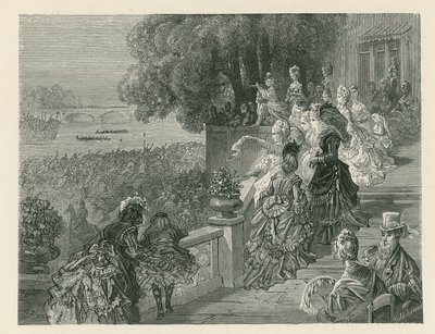 Tilskuere som ser på et båtrace av Gustave Dore
