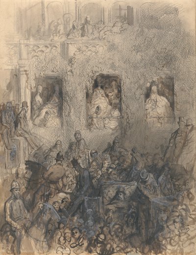 Studer for en blokk på veien av Gustave Dore
