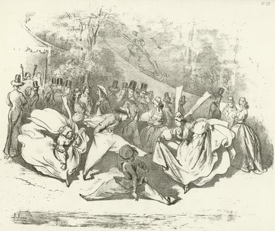 Ti år senere eller en endring av mote 1840 (gravyr) av Gustave Dore