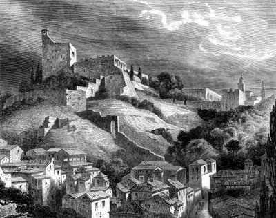 Alhambra, Granada, Sør-Spania, 1800-tallet av Gustave Dore