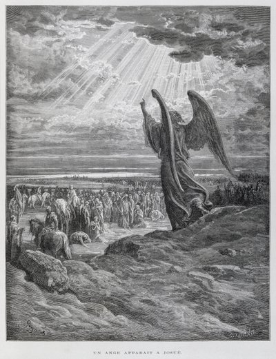 Engelen viser seg for Josva i av Gustave Dore