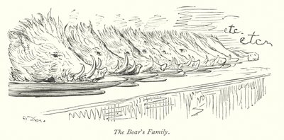 Villsvinfamilien (gravering) av Gustave Dore