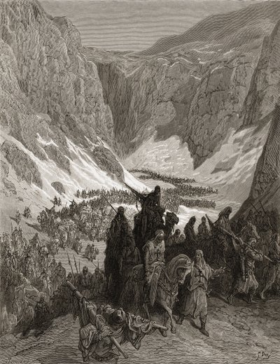 Den kristne hæren i fjellene i Judea, illustrasjon fra 
