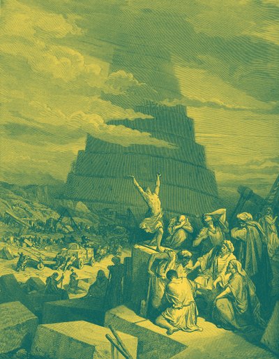 The Confusion of Tongues (Tower of Babel) - Bible av Gustave Dore