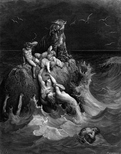Syndfloden, 1866. av Gustave Dore