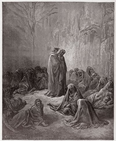 The Divine Comedy (La Divina Commedia, La Divine Comedie), Purgatorio, Canto 13: The souls of the envious - av Dante Alighieri (1265-1321) - Illustrasjon av Gustave Dore (1832-1883) av Gustave Dore