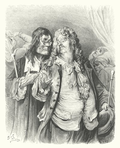 La Fontaines fabler: Doktorene (gravering) av Gustave Dore