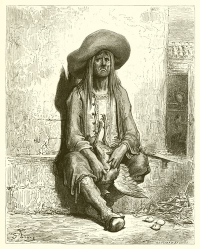 Høna med gulleggene (La Fontaine) av Gustave Dore