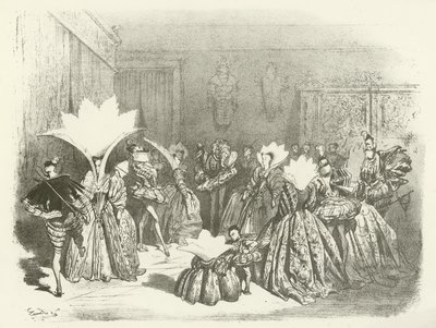 Jig-A Ball under Henry IIIs regjeringstid (gravyr) av Gustave Dore