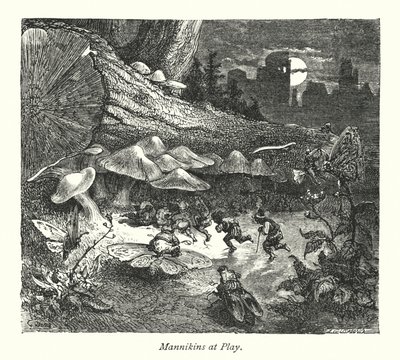 Mannikins#39; slott (gravering) av Gustave Dore