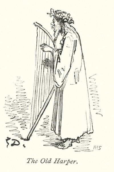Den gamle harperen (gravering) av Gustave Dore