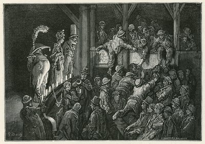 The Penny Gaff i Whitechapel av Gustave Dore
