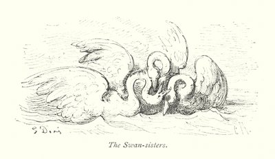 Svanesøstrene (gravering) av Gustave Dore