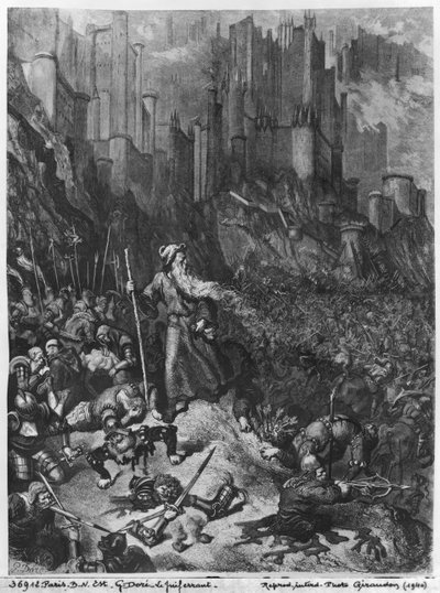 Den vandrende jøden, gravert av Felix Jean Gauchard (1825-72) av Gustave Dore