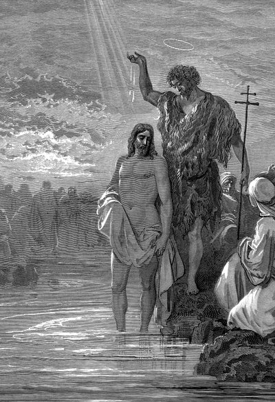 Kristi dåp, 1. århundre, 1865-1866 av Gustave Dore