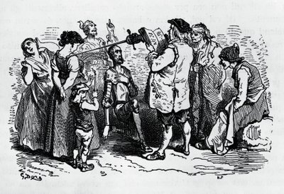 Induksjonen av Don Quijote, illustrert av Gustave Dore