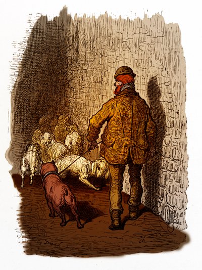 Viktoriansk London Docks-gravering av Gustave Doré av Gustave Dore