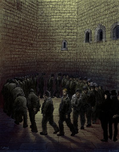 Viktoriansk fengsel i London av Gustave Dore