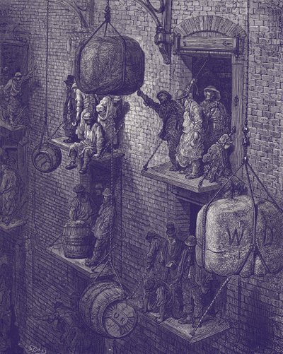 Viktoriansk lager i London av Gustave Dore