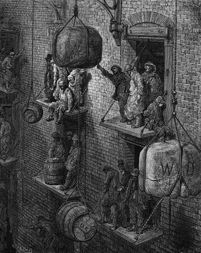 Viktoriansk lager i London av Gustave Dore