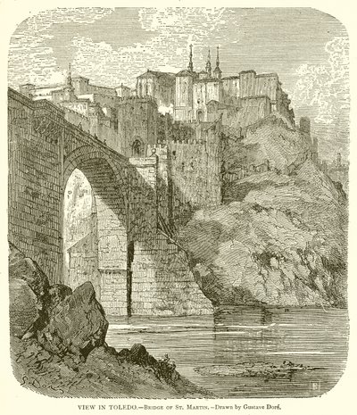 Utsikt i Toledo.--St. Martin-broen av Gustave Dore