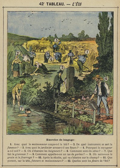 L'Ete (farge litho) av Gustave Fraipont