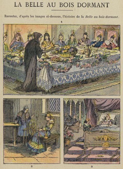 Tornerose (farge litho) av Gustave Fraipont