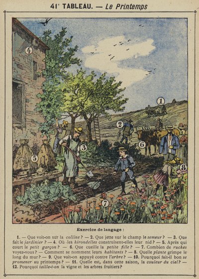 Vår (farge litho) av Gustave Fraipont