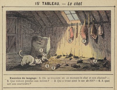 Le chat (farge litho) av Gustave Fraipont
