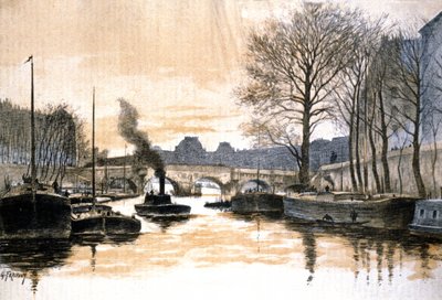 Paris, Seinen og Pont Neuf av Gustave Fraipont