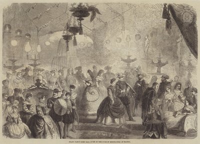 Grand Fancy-Dress Ball gitt av hertugen av Medina-Coeli i Madrid av Gustave Janet