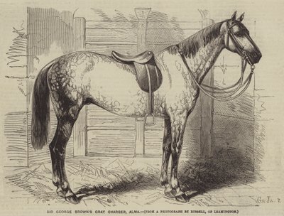 Sir George Browns Grey Charger, Alma av Gustave Janet