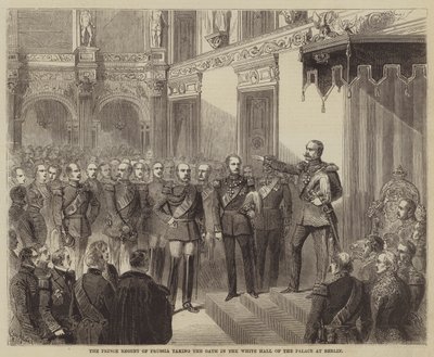 Prinsregenten av Preussen avla ed i den hvite salen i palasset i Berlin av Gustave Janet