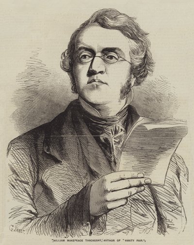 William Makepeace Thackeray, forfatter av Vanity Fair av Gustave Janet
