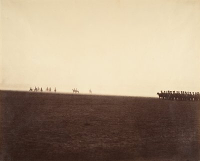 [Kavalerimanøvrer, Camp de Chalons], 1857. av Gustave Le Gray
