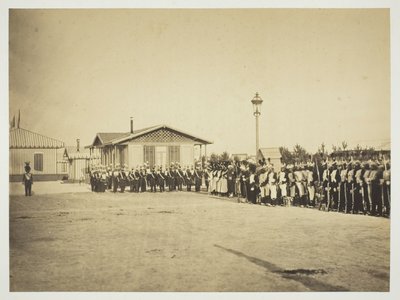 Lette infanterisoldater, Camp de Châlons av Gustave Le Gray