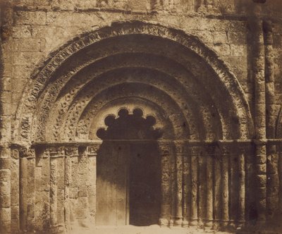 Midtportalen til Aubeterre, 1851. av Gustave Le Gray
