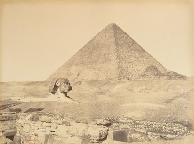 Pyramidene i Giza, 1865-69. av Gustave Le Gray