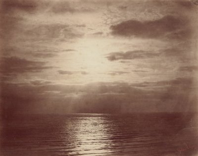 Soleffekt i skyene-havet, 185657. av Gustave Le Gray
