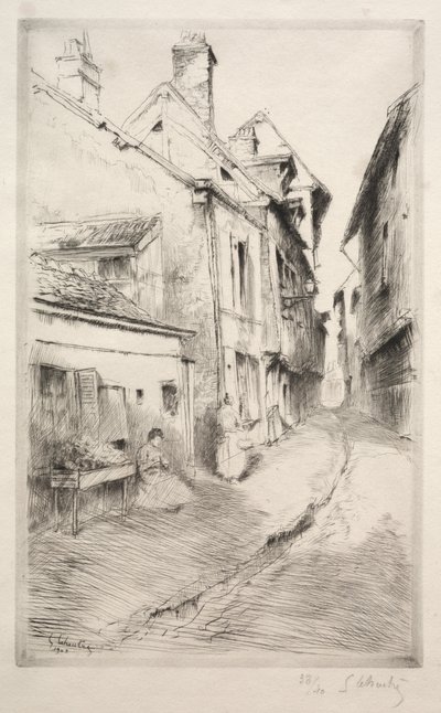 Skolegate i Troyes av Gustave Leheutre