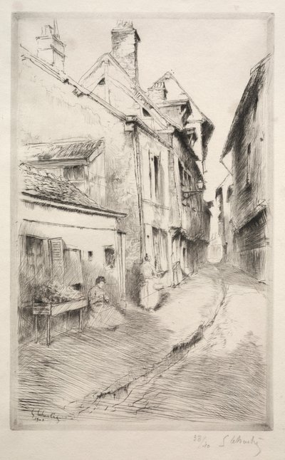 Skolegate i Troyes, 1902. av Gustave Leheutre