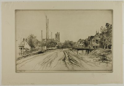 Slusen til den nye kanalen, Troyes av Gustave Leheutre