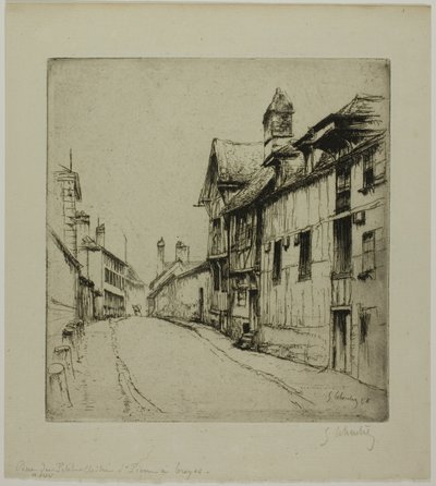 The Little Cloister Street, Troyes av Gustave Leheutre
